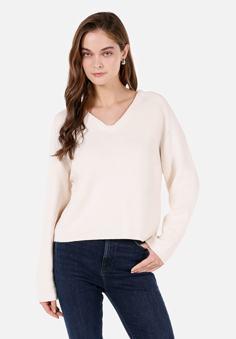 Imagine a Pulover De Dama Ecru Regular Fit  Cl1072363