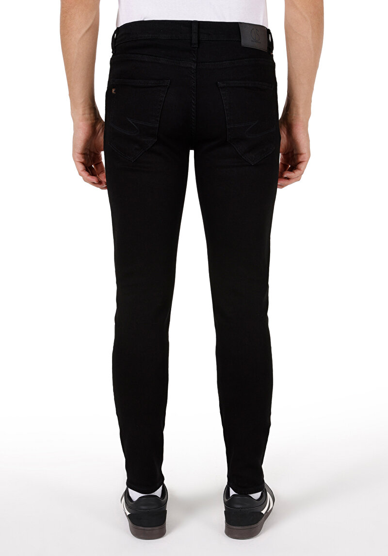 Afișați detalii pentru Blugi Skinny Fit Indigo Închis Pentru Bărbați