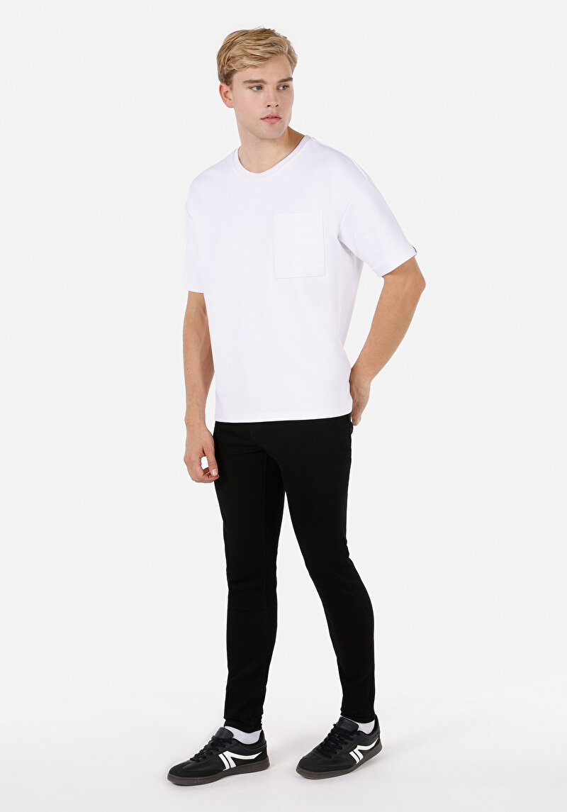 Imagine a Blugi Skinny Fit Indigo Închis Pentru Bărbați