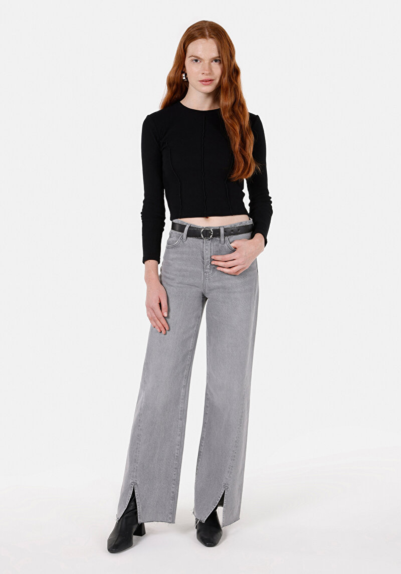 Afișați detalii pentru Bluza Cu Maneca Lunga De Dama Negru Slim Fit  Cl1072150