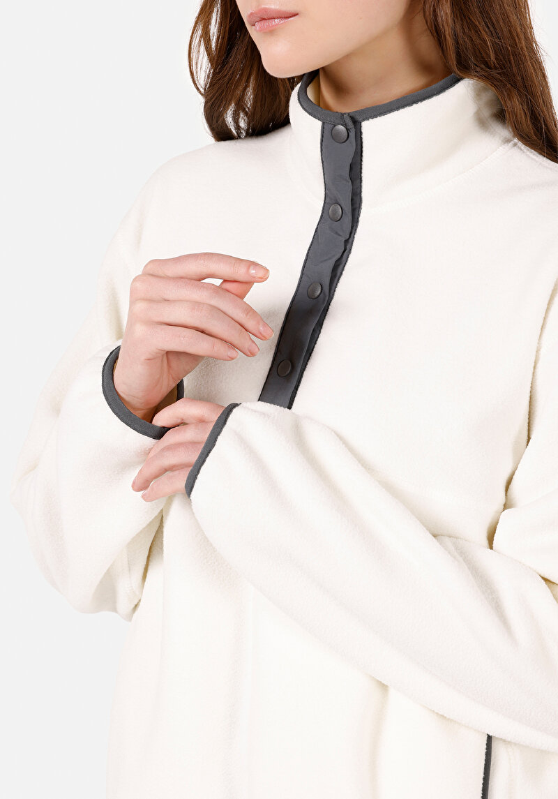 Afișați detalii pentru Hanorac / Bluza De Dama Ecru Regular Fit  Cl1071105