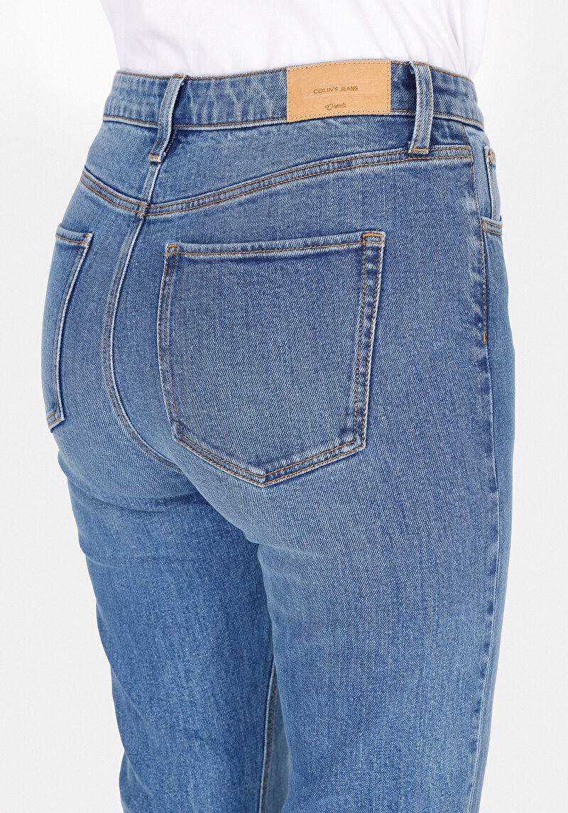 Afișați detalii pentru Pantaloni De Dama Albastru Regular Fit 791 Monica Cl1074400