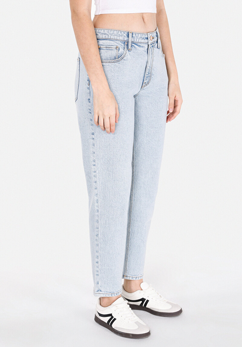 Imagine a Pantaloni De Dama Albastru Boyfriend Fit 893 Julia Cl1073819