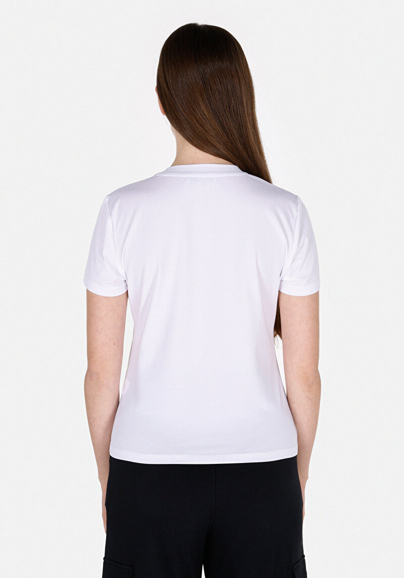 Afișați detalii pentru Tricou Cu Maneca Scurta De Dama Alb Slim Fit  Cl1073294