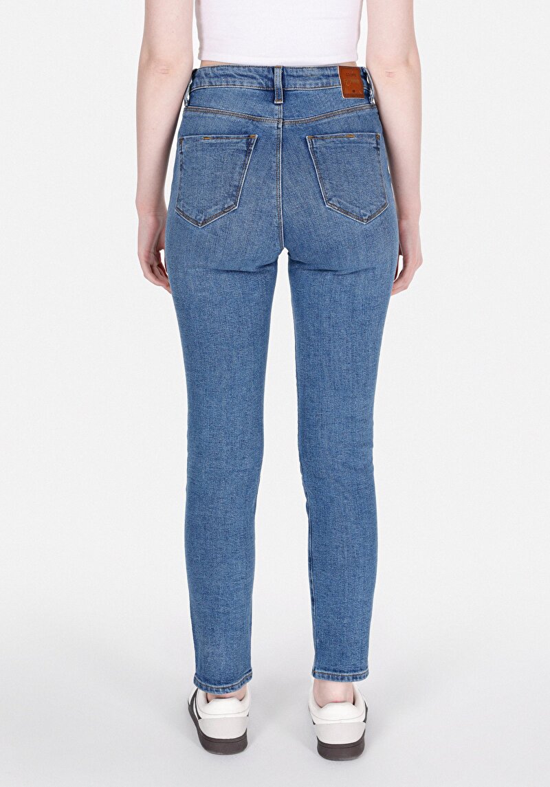 Imagine a Pantaloni De Dama Albastru Slim Fit 703 Carla Cl1073492