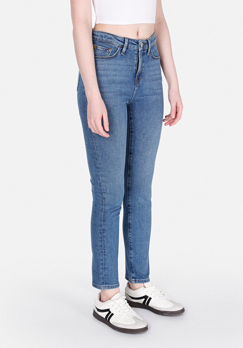 Imagine a Pantaloni De Dama Albastru Slim Fit 703 Carla Cl1073492