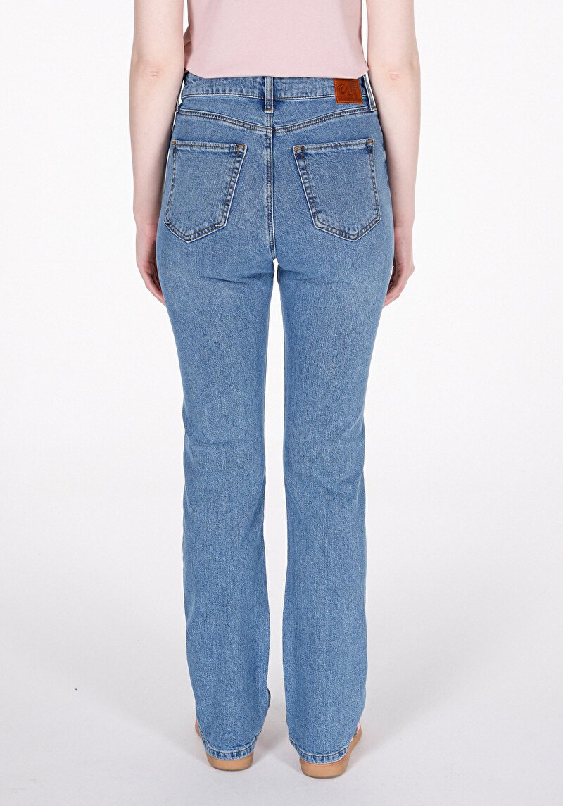 Imagine a Pantaloni De Dama Albastru Regular Fit 792 Mila Cl1073506