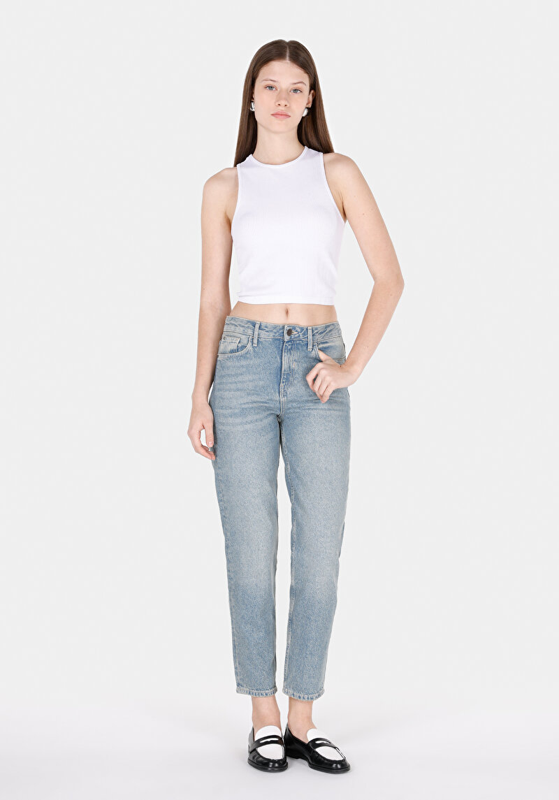 Afișați detalii pentru Pantaloni De Dama Denim Mom Fit 896  Maria Cl1072774