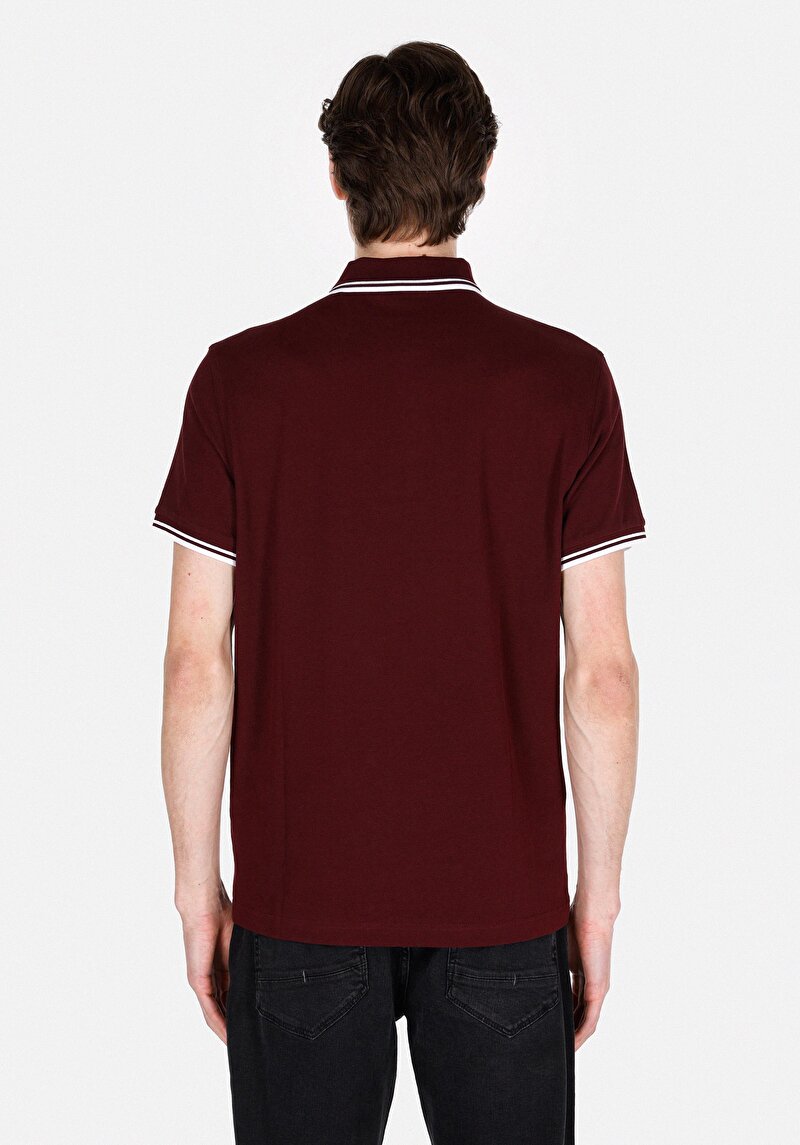 Imagine a Tricou Polo Cu Maneca Scurta De Barbati Mov Regular Fit  Cl1074313