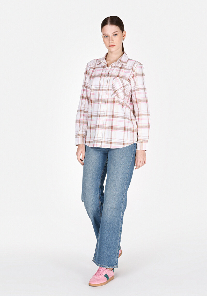 Imagine a Camasa Cu Maneca Lunga De Dama Bej Regular Fit Cl1073285