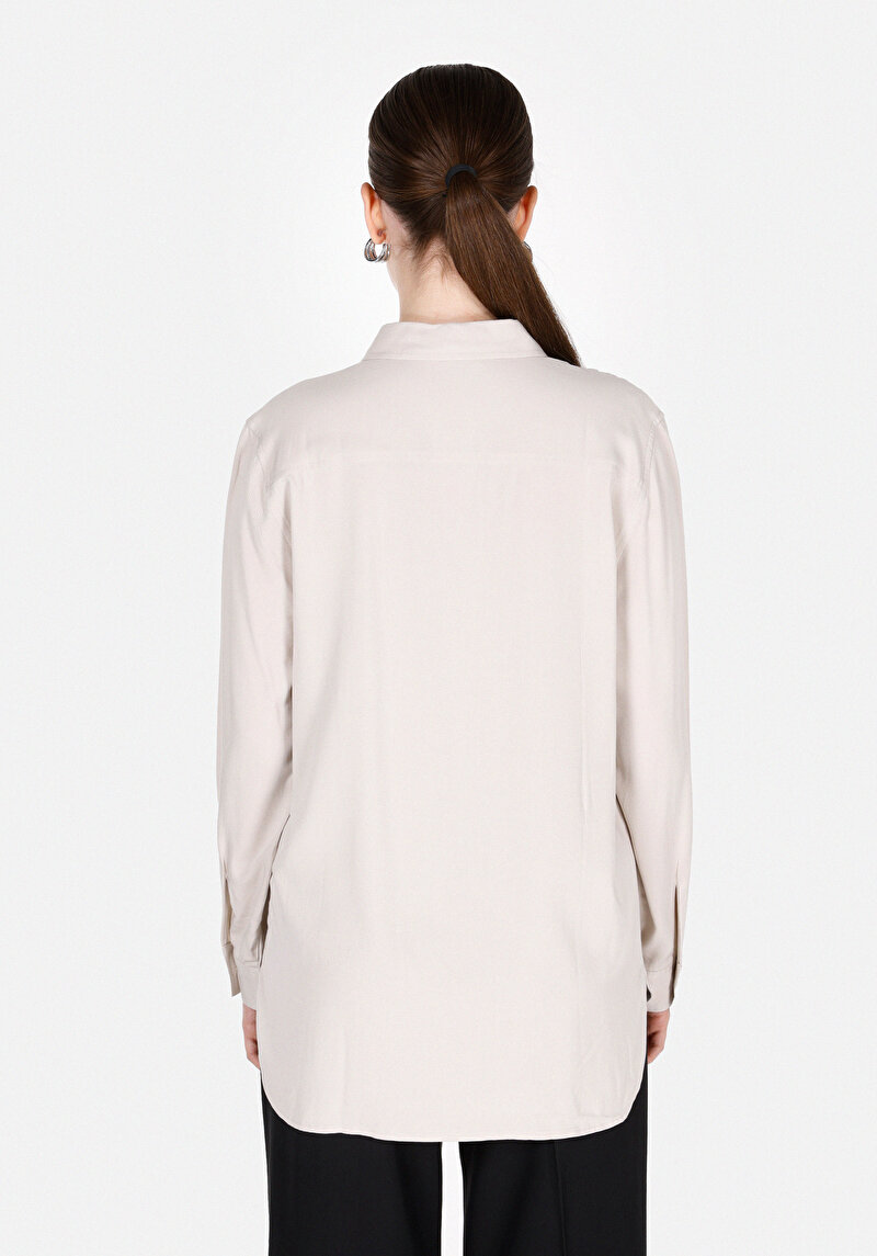 Afișați detalii pentru Regular Fit Cămașă Decolteu Drept Cămașă Nurcă Roll-Up Pentru Femei