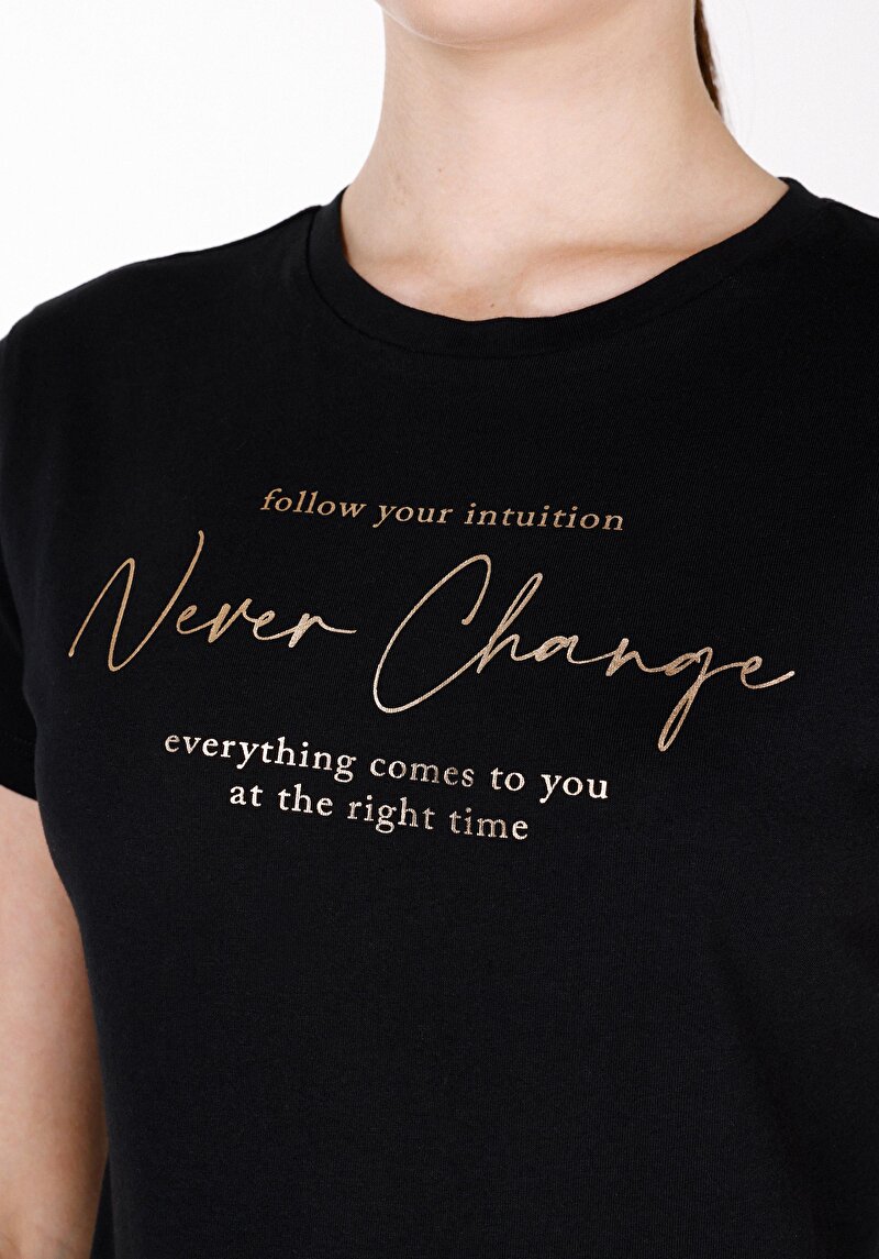 Afișați detalii pentru Tricou Cu Maneca Scurta De Dama Negru Slim Fit  Cl1073449