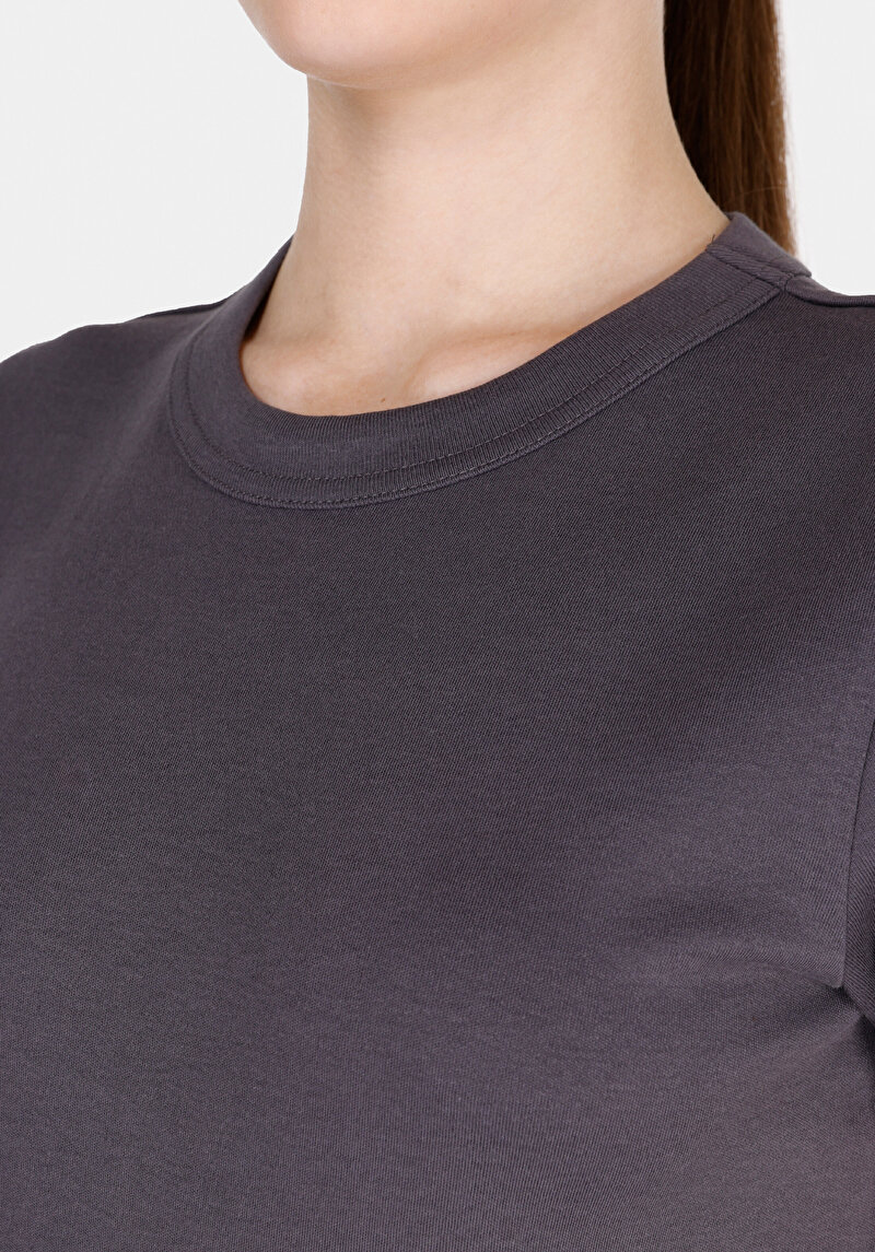 Imagine a Tricou Cu Maneca Scurta De Dama Antracit Slim Fit  Cl1068567