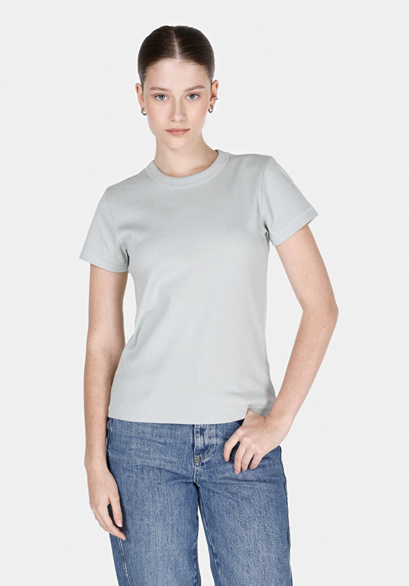 Imagine a Tricou Cu Maneca Scurta De Dama Verde Slim Fit Cl1068567