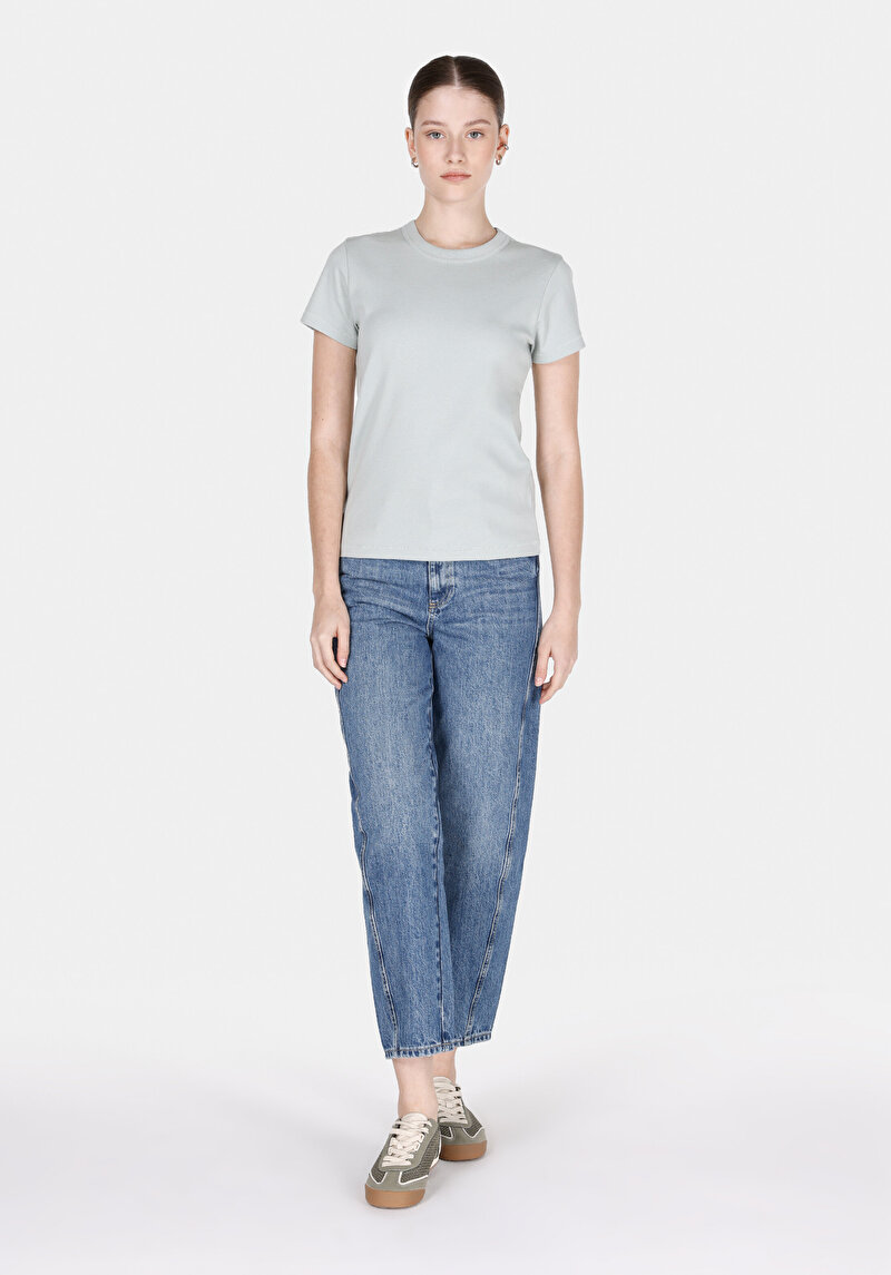 Imagine a Tricou Cu Maneca Scurta De Dama Verde Slim Fit  Cl1068567