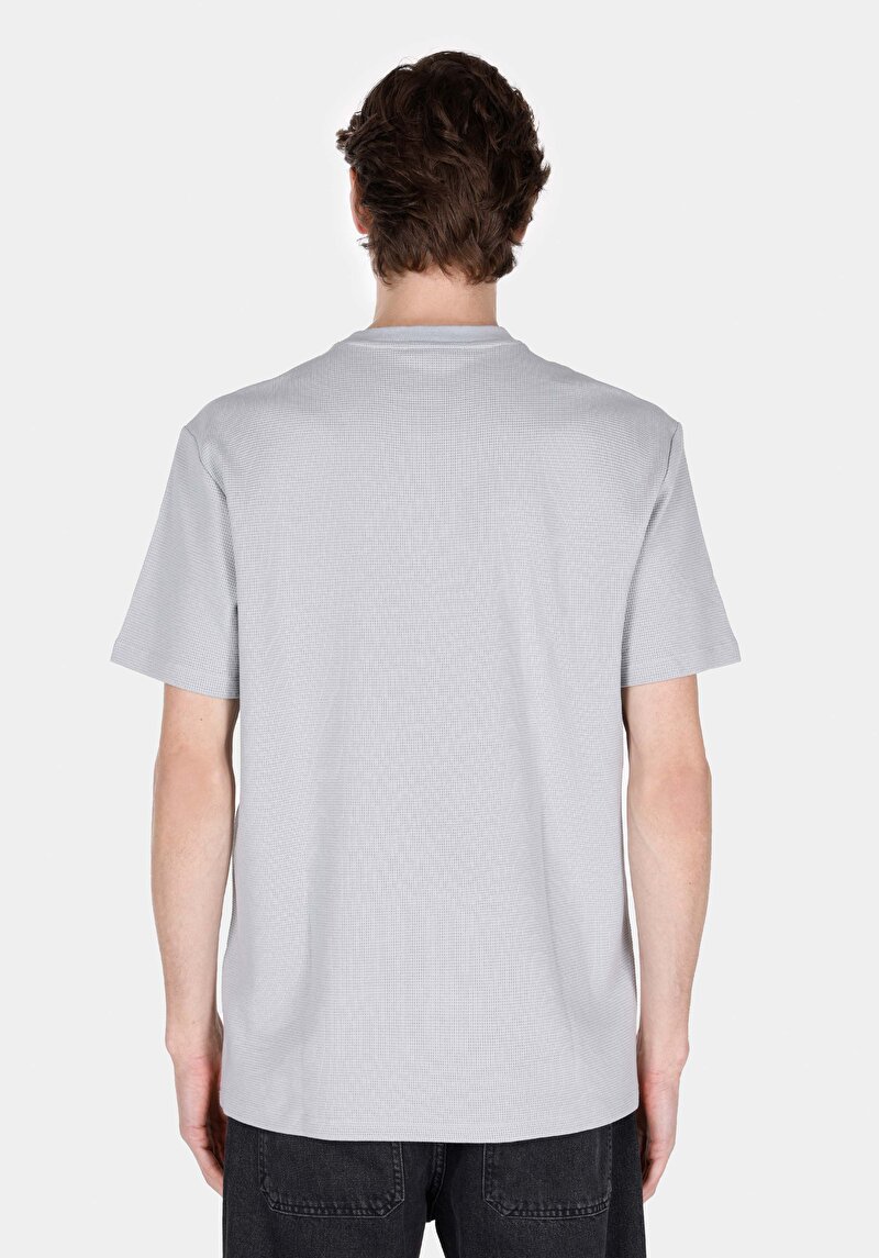 Afișați detalii pentru Comfort Fit Round Neck Drept Bărbați Albastru Tricou Cu Mânecă Scurtă