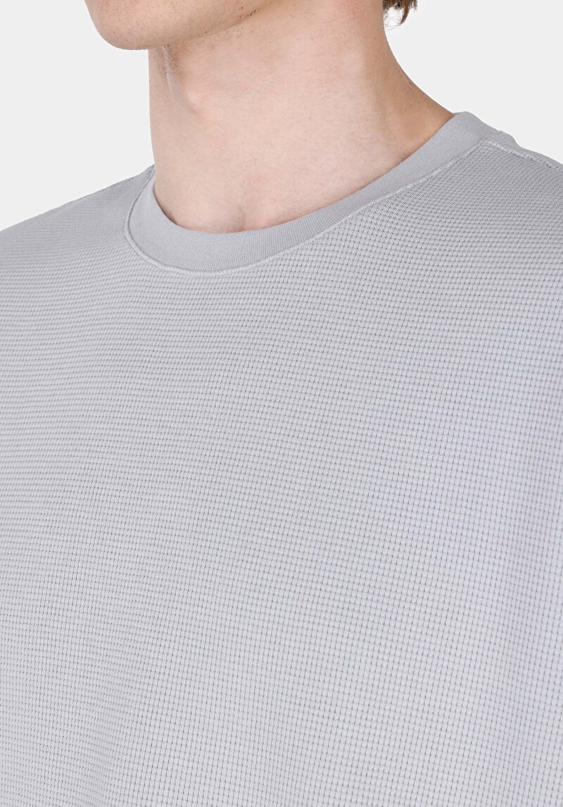 Imagine a Comfort Fit Round Neck Drept Bărbați Albastru Tricou Cu Mânecă Scurtă