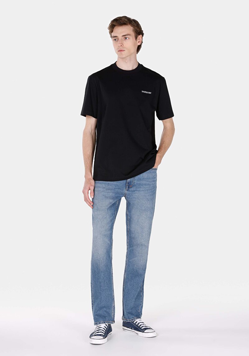 Imagine a Tricou Cu Maneca Scurta De Barbati Negru Comfort Fit Cl1072388