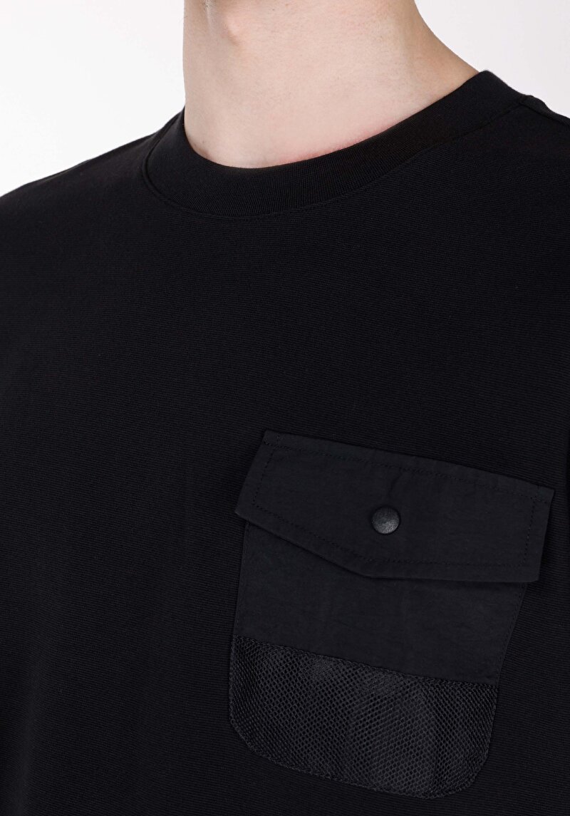 Imagine a Tricou Cu Maneca Scurta De Barbati Negru Comfort Fit Cl1073086