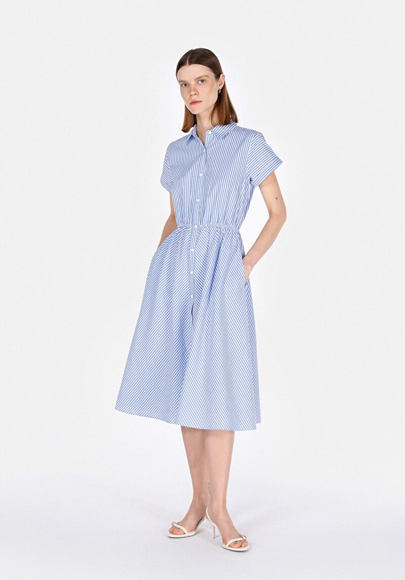 Imagine a Rochie Albastră Pentru Femei Regular Fit