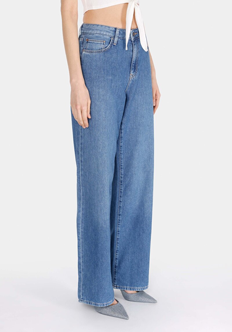 Imagine a Blugi İndigo Pentru Femei Regular Fit