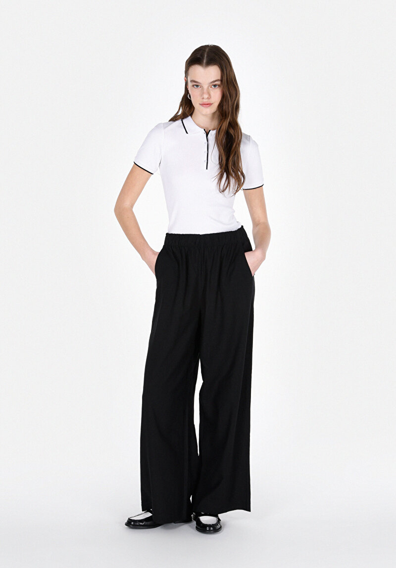 Imagine a Pantaloni De Dama Negru Regular Fit Cl1074805