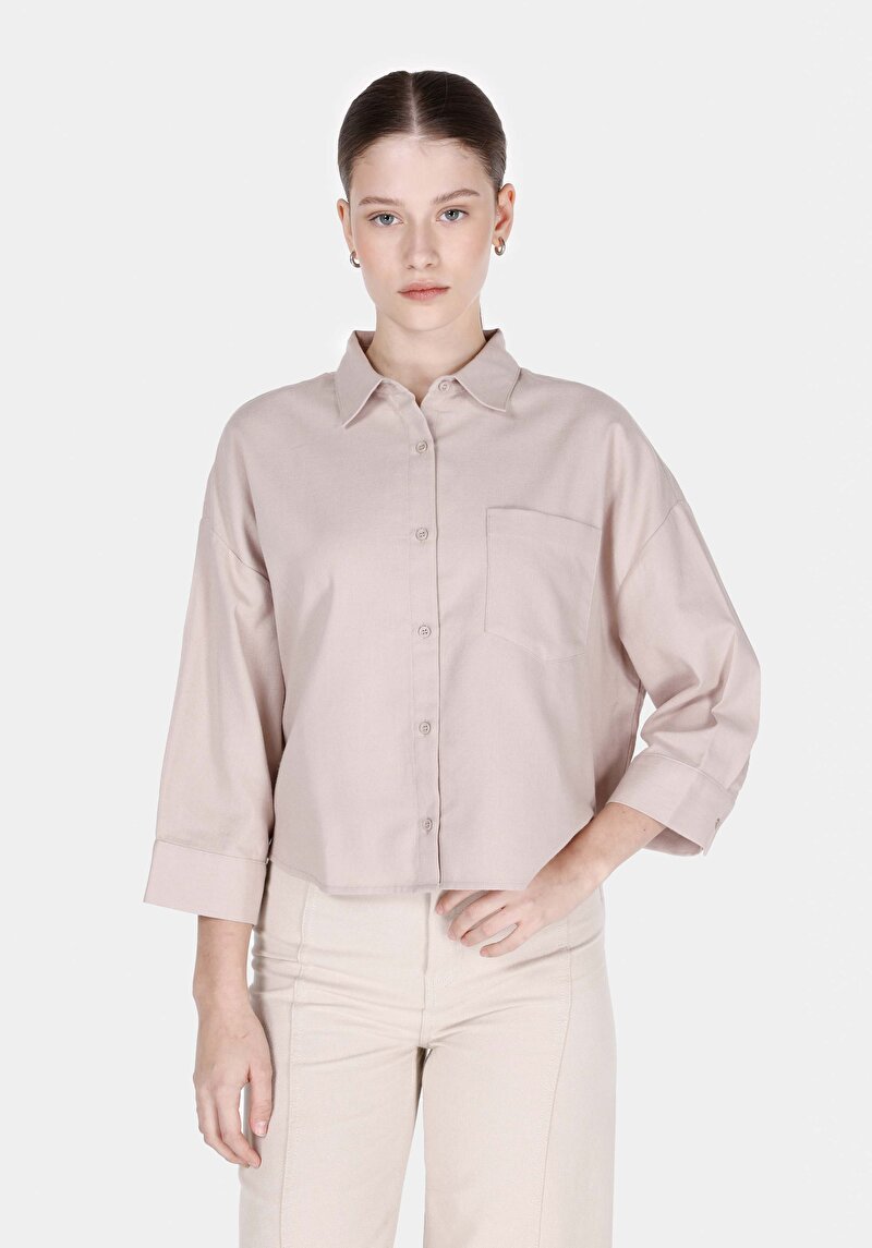 Imagine a Camasa Cu Maneca Lunga De Dama Vizon Regular Fit  Cl1073326