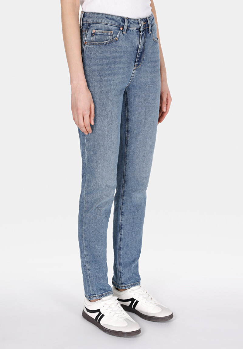 Afișați detalii pentru Pantaloni De Dama Albastru Slim Fit 703 Carla Cl1073494