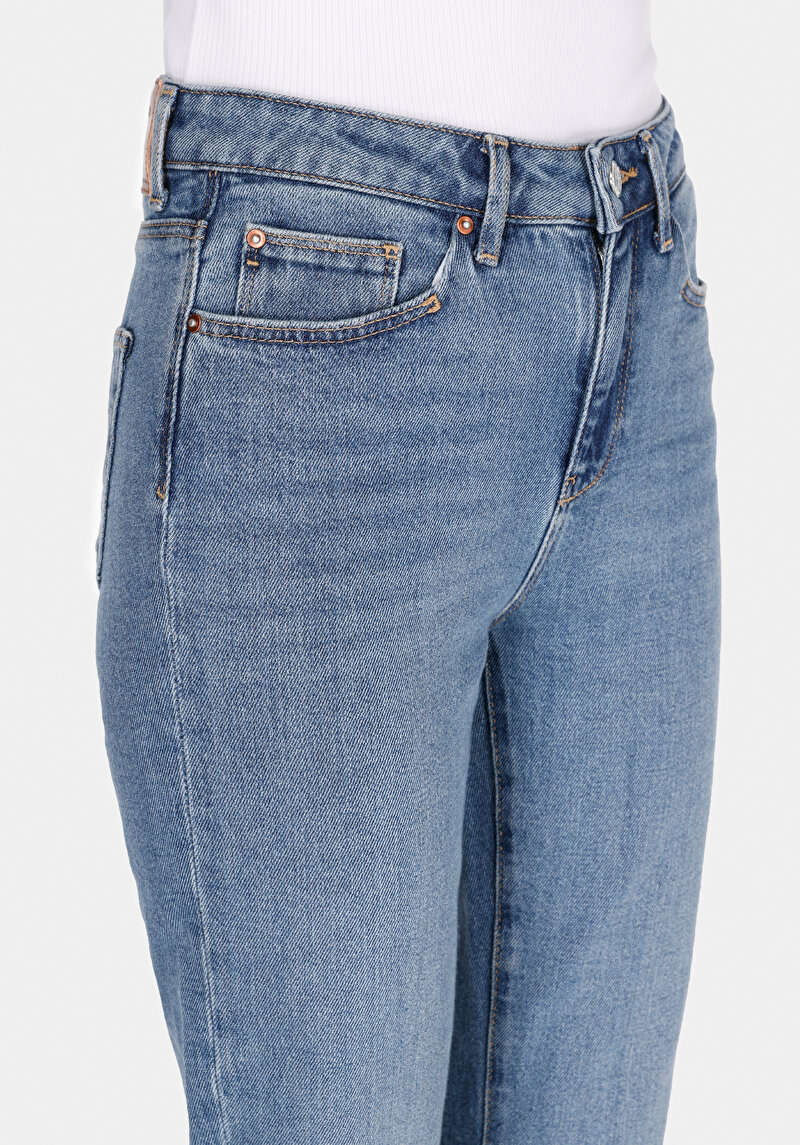 Afișați detalii pentru Pantaloni De Dama Albastru Slim Fit 703 Carla Cl1073494