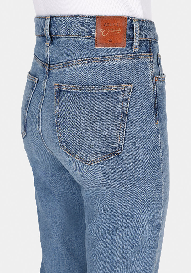 Afișați detalii pentru Pantaloni De Dama Albastru Slim Fit 703 Carla Cl1073494