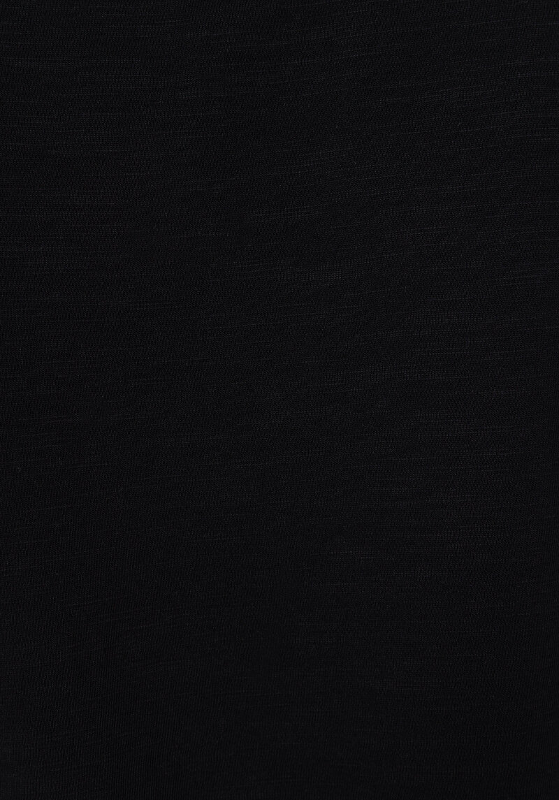 Afișați detalii pentru Regular Fit V-Neck Drept Negru Tricou Manșon Scurt Pentru Femei