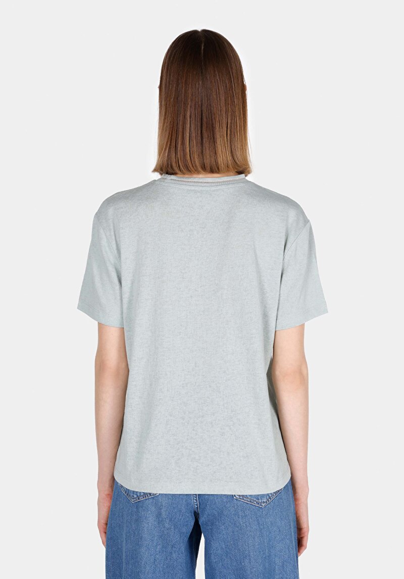 Afișați detalii pentru Tricou Cu Maneca Scurta De Dama Verde Regular Fit  Cl1073957