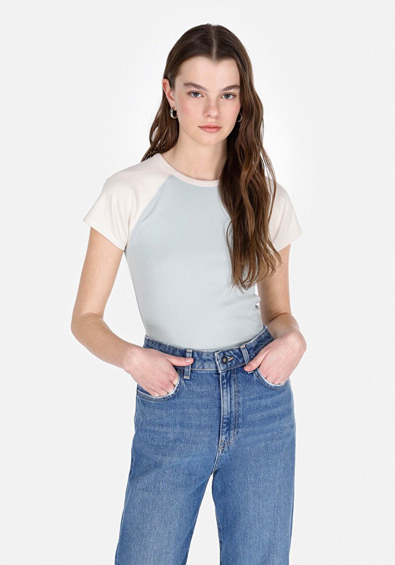 Imagine a Tricou Cu Maneca Scurta De Dama Verde Slim Fit Cl1074588