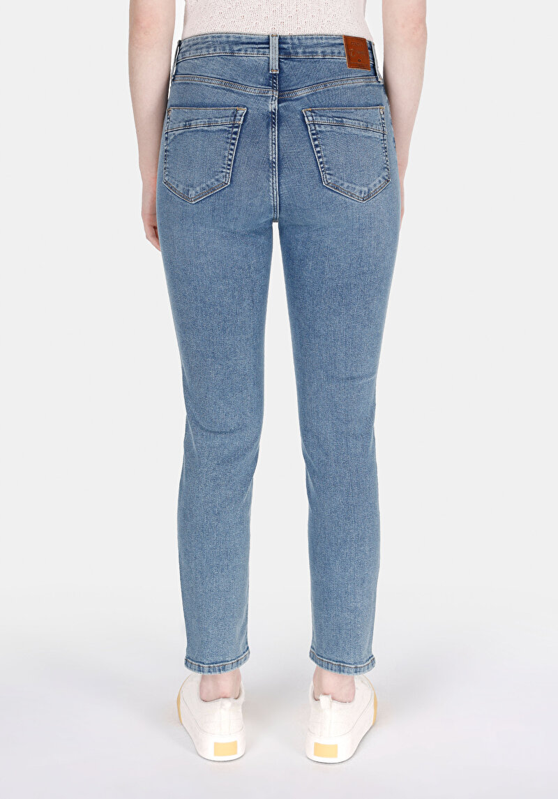 Imagine a Pantaloni De Dama Albastru Slim Fit 703 Carla Cl1074767