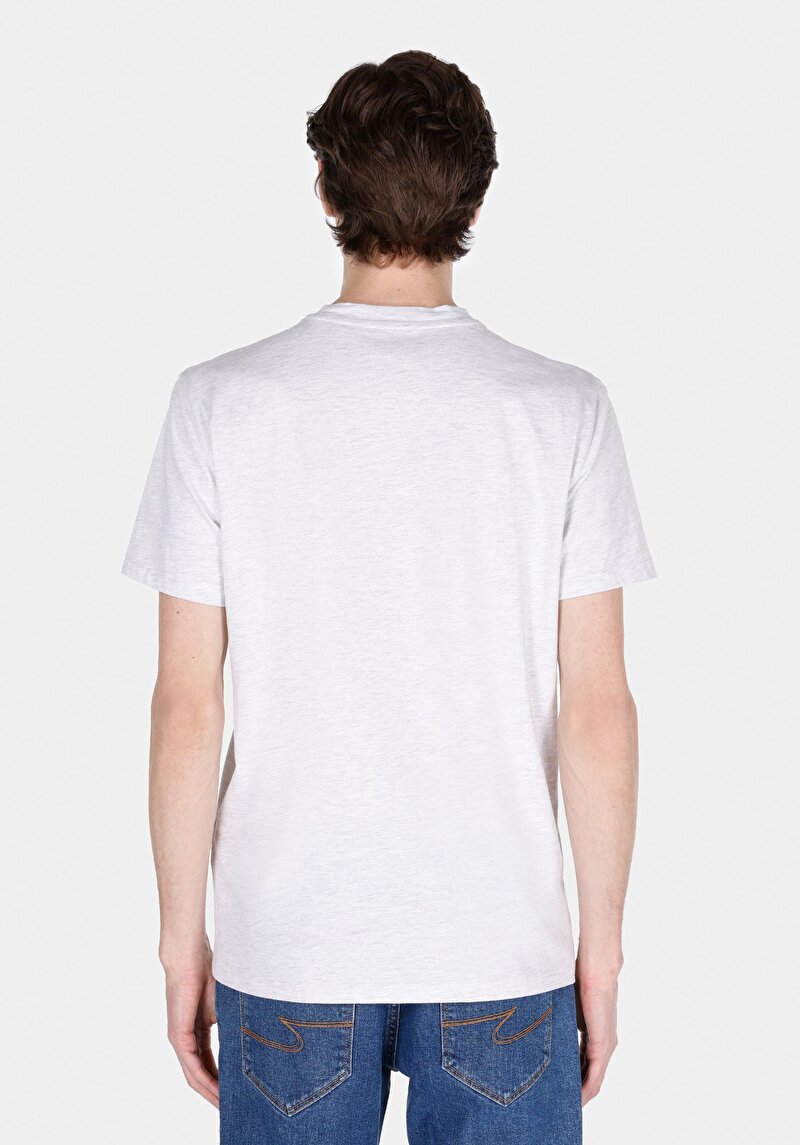 Imagine a Tricou Cu Maneca Scurta De Barbati Ecru Regular Fit Cl1072323