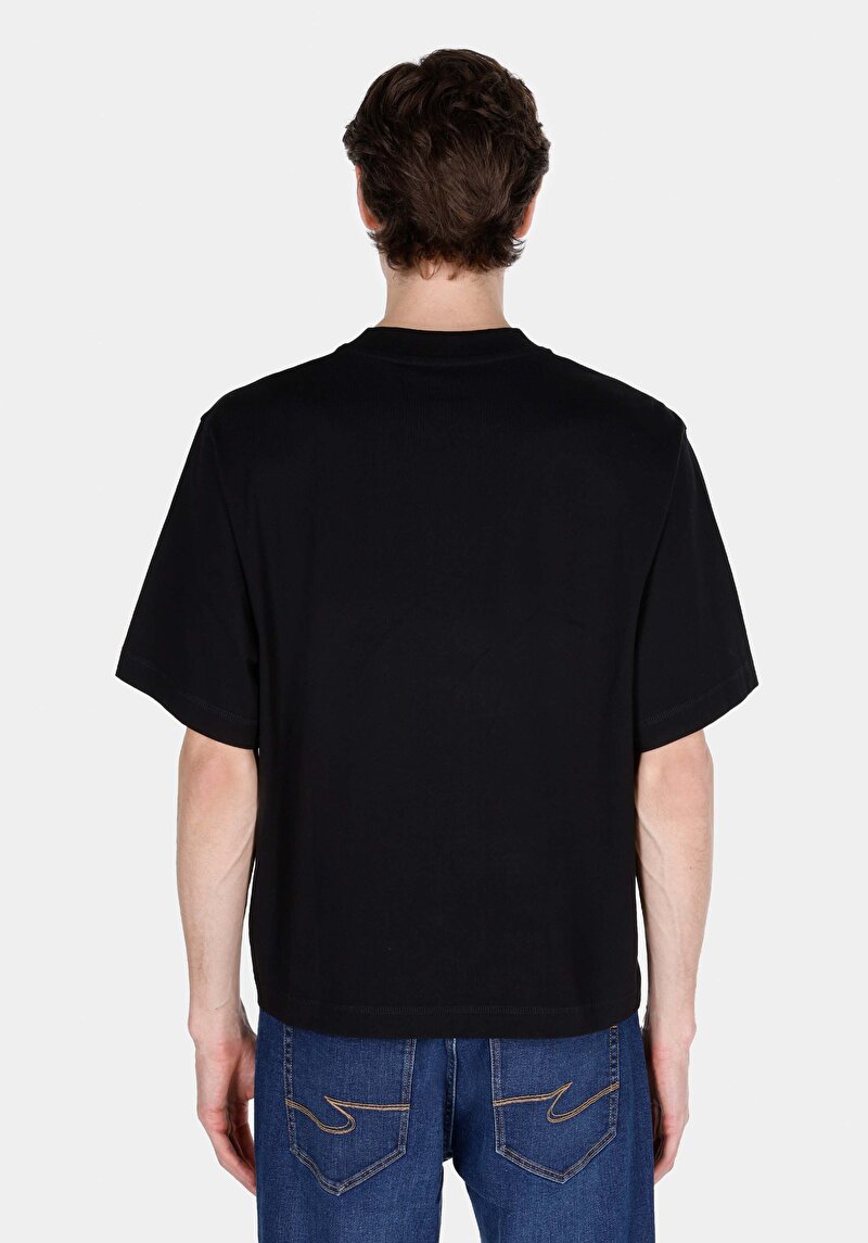 Imagine a Tricou Cu Maneca Scurta De Barbati Negru Boxy Fit  Cl1073994