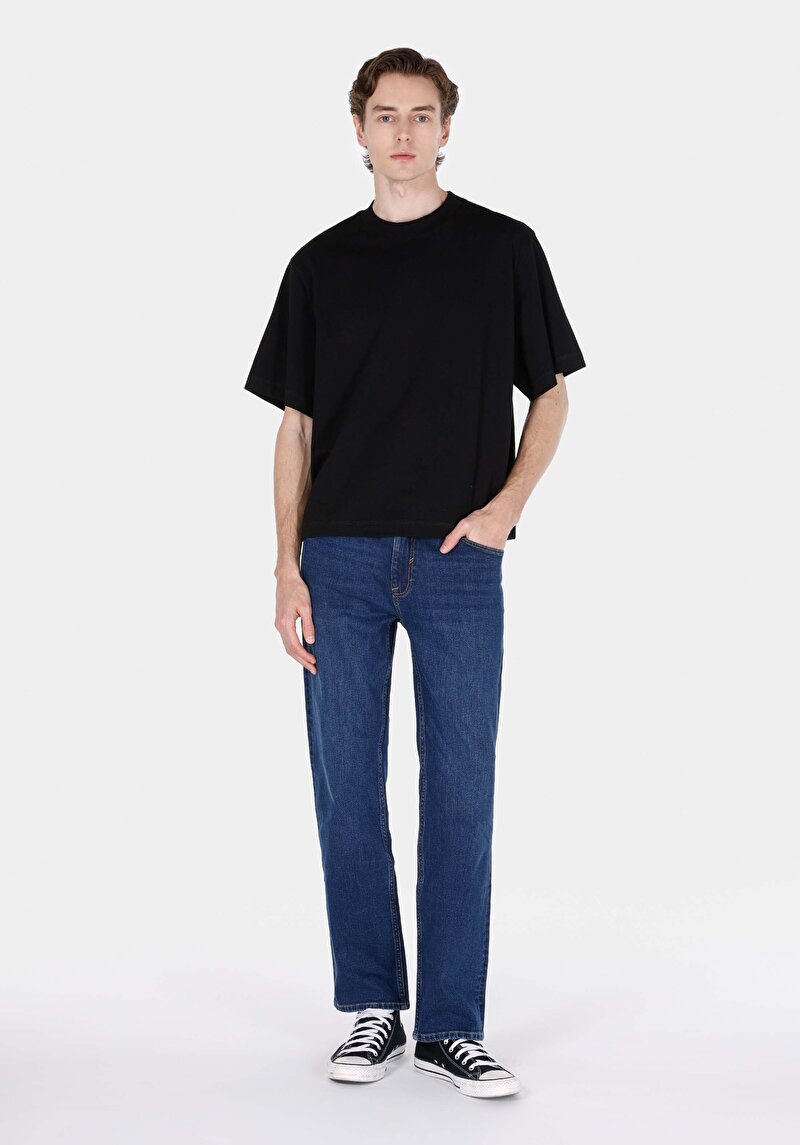 Imagine a Tricou Cu Maneca Scurta De Barbati Negru Boxy Fit Cl1073994