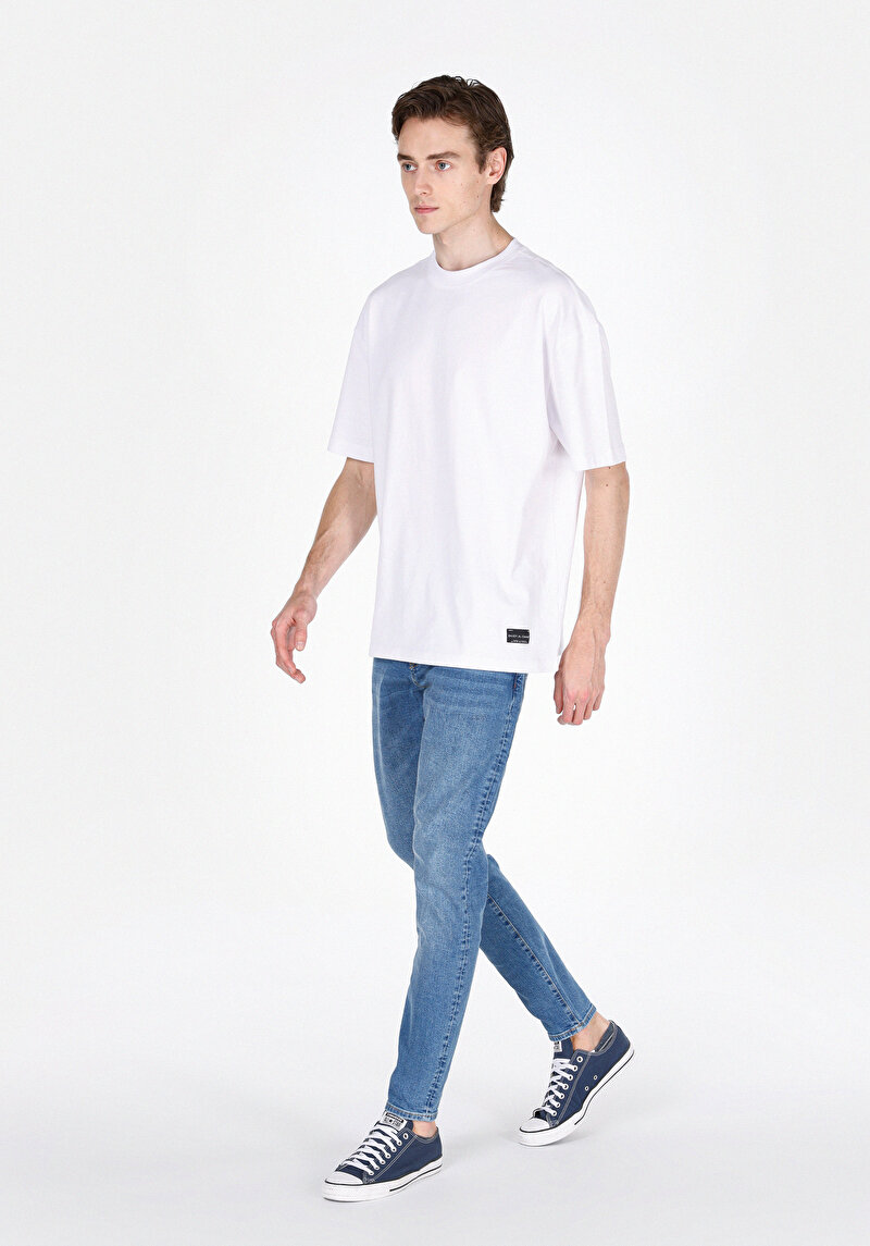 Afișați detalii pentru Skinny Fit Talie Joasă Picior Îngust Blugi Din Denim Pentru Bărbați