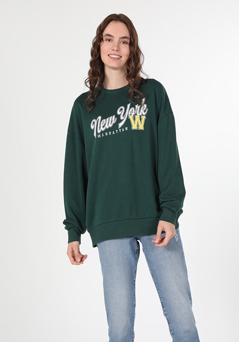 Imagine a Hanorac / Bluza De Dama Verde Cl1060588
