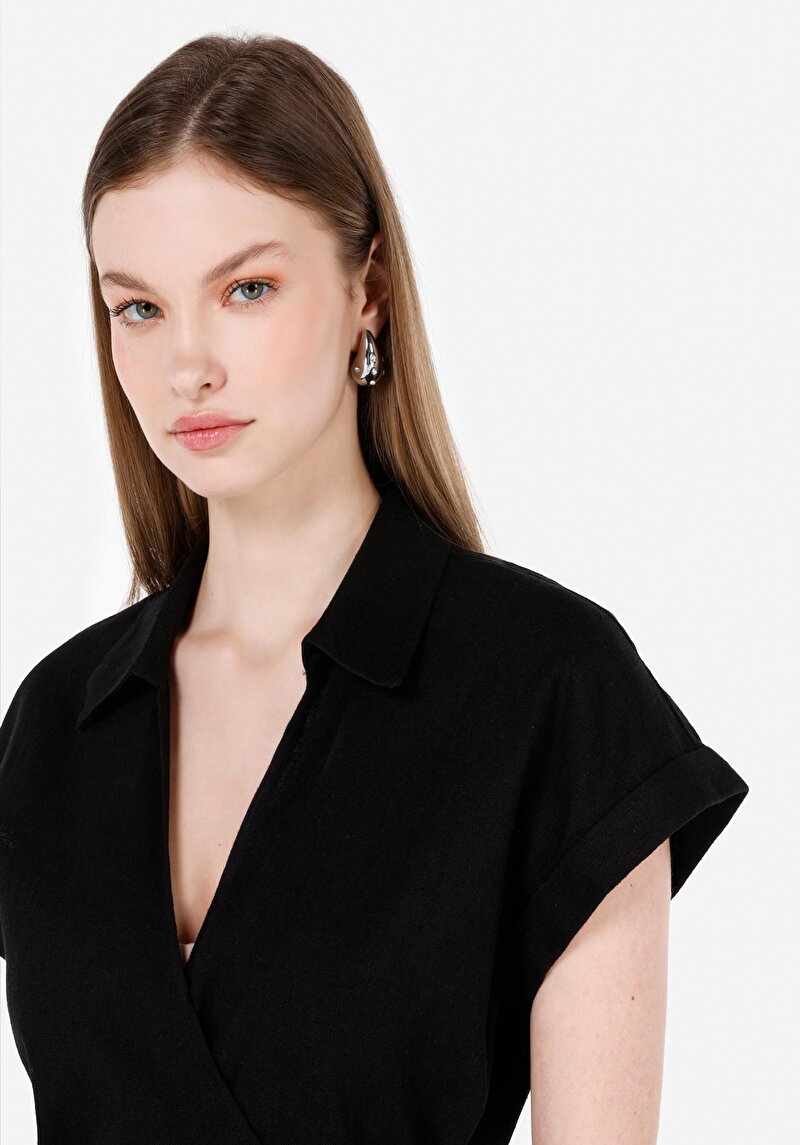 Imagine a Rochie Neagră Pentru Femei Regular Fit