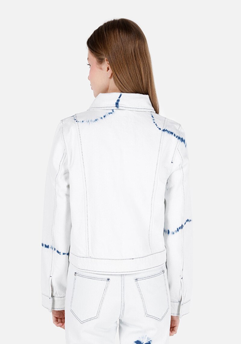 Afișați detalii pentru Jachetă Albastră Pentru Femei Cu Nasturi Și Căptușeală Regular Fit