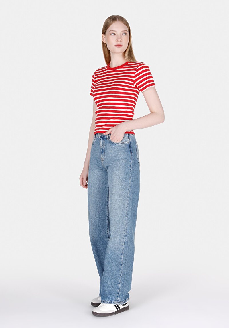 Imagine a Tricou Cu Maneca Scurta De Dama Roşu Slim Fit Cl1073208