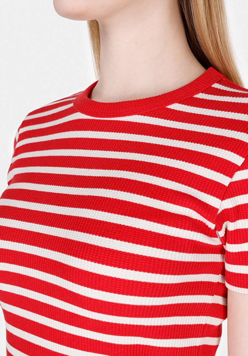 Afișați detalii pentru Tricou Cu Maneca Scurta De Dama Roşu Slim Fit  Cl1073208