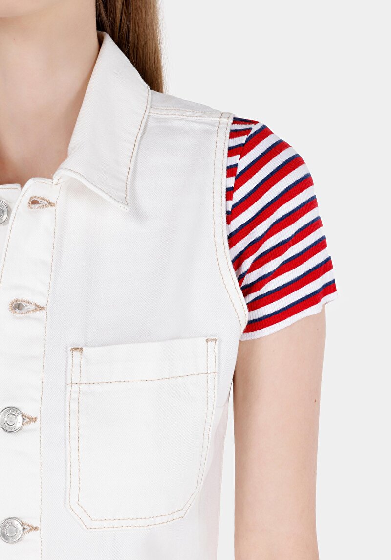 Afișați detalii pentru Blugi Albi Pentru Femei Regular Fit