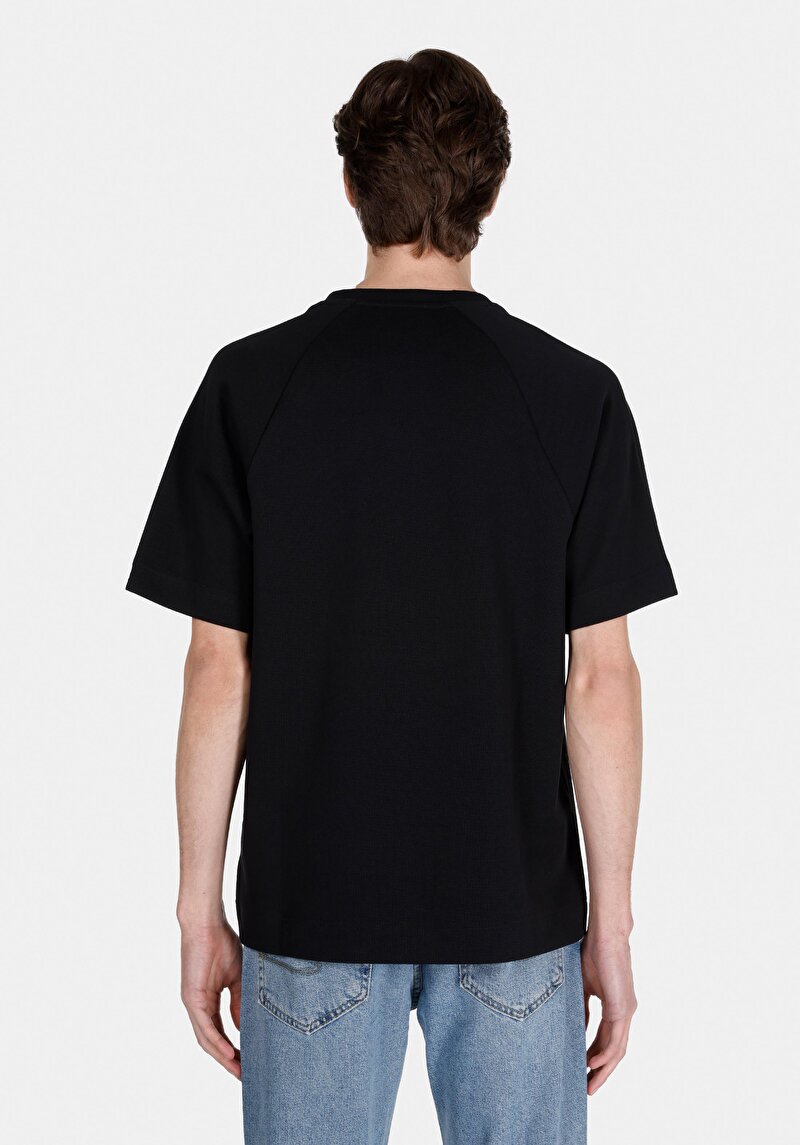 Afișați detalii pentru Tricou Cu Maneca Scurta De Barbati Negru Comfort Fit  Cl1070042