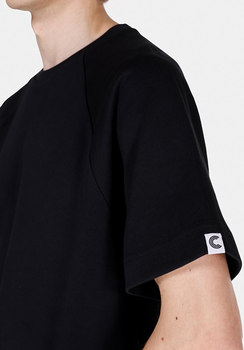 Afișați detalii pentru Tricou Cu Maneca Scurta De Barbati Negru Comfort Fit  Cl1070042