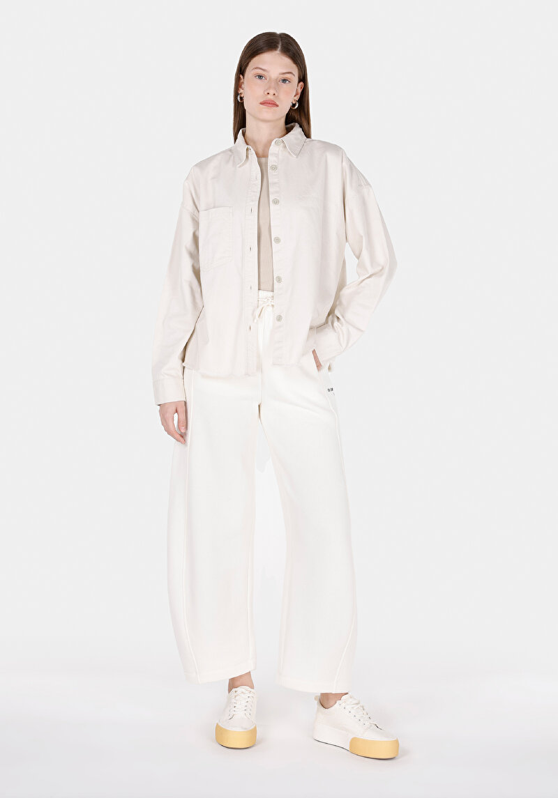 Imagine a Pantaloni De Trening De Dama Alb Regular Fit  Cl1072785