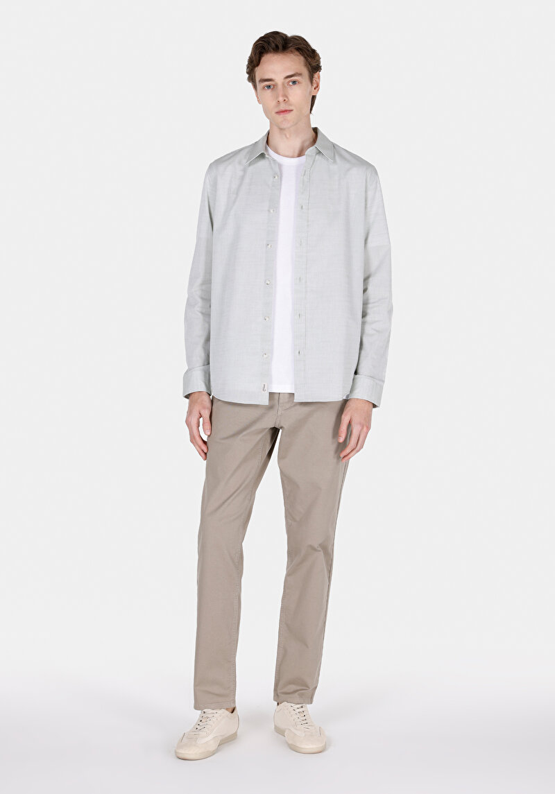 Imagine a Camasa Cu Maneca Lunga De Barbati Verde Regular Fit Cl1073846