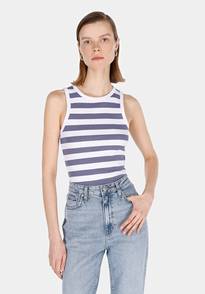 Imagine a Maiou De Dama Albastru Slim Fit  Cl1074824