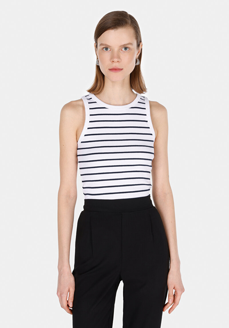 Imagine a Maiou De Dama Alb Slim Fit Cl1073443